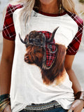 Women's Highland Cattle Print T-shirt