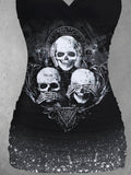 Women's Punk Skull Casual Print Tank Top