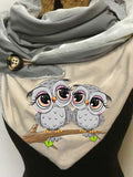 Owl Print Casual Scarf and Shawl