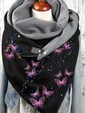 Butterfly Print Casual Scarf and Shawl