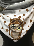 Women's Casual Art Pilot Owl Wrap Scarf