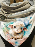 Cute Lamb Casual Print Scarf