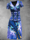 Women's Butterfly Art Design Panel Dress