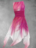 Women's Feather Artistic Design Maxi Dress