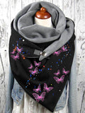 Butterfly Print Casual Scarf and Shawl