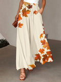 Maple Leaf Artistic Wide Leg Pants