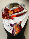 Women's Wolf Print Casual Wrap Scarf