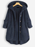 Women's Plush Thick Long-Sleeved Coat Cardigan