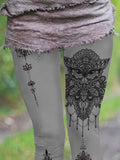 Women's Owl Mandala Art Casual Leggings