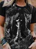 Women's Punk Skull Print T-shirt