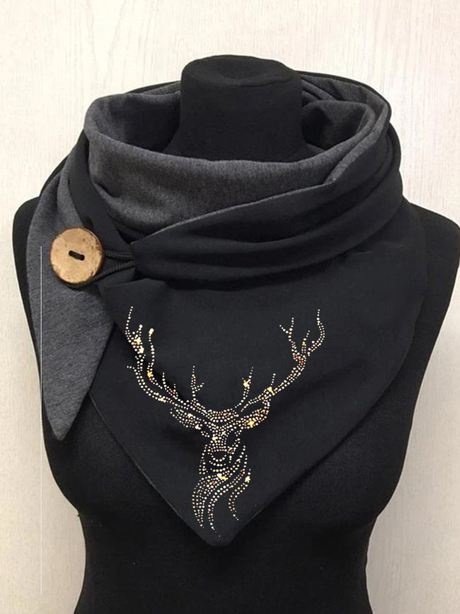 Reindeer Art Casual Scarf and Shawl