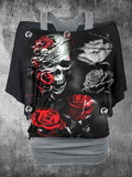 Women's Vintage Punk Skull Two Piece Top