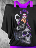 Women's two-piece Skull T-shirt