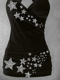 Women's Vintage Star Art Print Art Tank Top