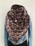 Women's Four Sided Continuous Pattern Print Casual Wrap Scarf