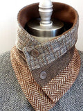 Vintage Check Fleece Thickened Scarf