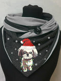 Christmas puppy casual scarves and shawls