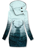 Women's Forest Reindeer Shine Art Casual Sweatshirt