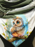 Owl Casual Print Scarf