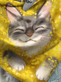 Cute Cat Casual Print Scarf