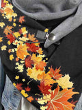 Women's Maple Leaf Print Casual Wrap Scarf