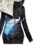 Women's Aurora Feather Sparkle Art Casual Sweatshirt