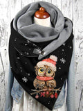 Owl print casual scarf and shawl