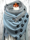 Cute dog paw pattern scarves and shawls