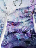 Women's Floral Art Print Sweatjacke