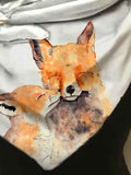 Women's Fox Art Casual Wrap Scarf