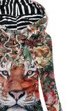 Women's Art Floral Tiger Casual Sweatshirt