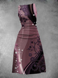 Women's Floral Art Design Maxi Dress