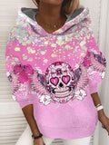 Women's Pink Punk Skull Sweatshirt