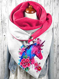 Women's Unicorn Print Casual Wrap Scarf