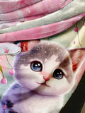 Sakura Cat Casual Print Scarf