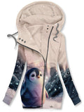 Women's Winter Penguin Casual Sweatjacken