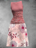 Women's Artistic Summer Vintage Flower Maxi Dress