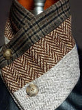 Vintage Check Fleece Thickened Scarf