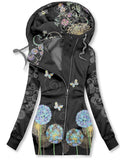 Women's Flower Dandelion Art Print Sweatjacke