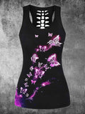 Women's Vintage Butterflies Art Printed Tank Top