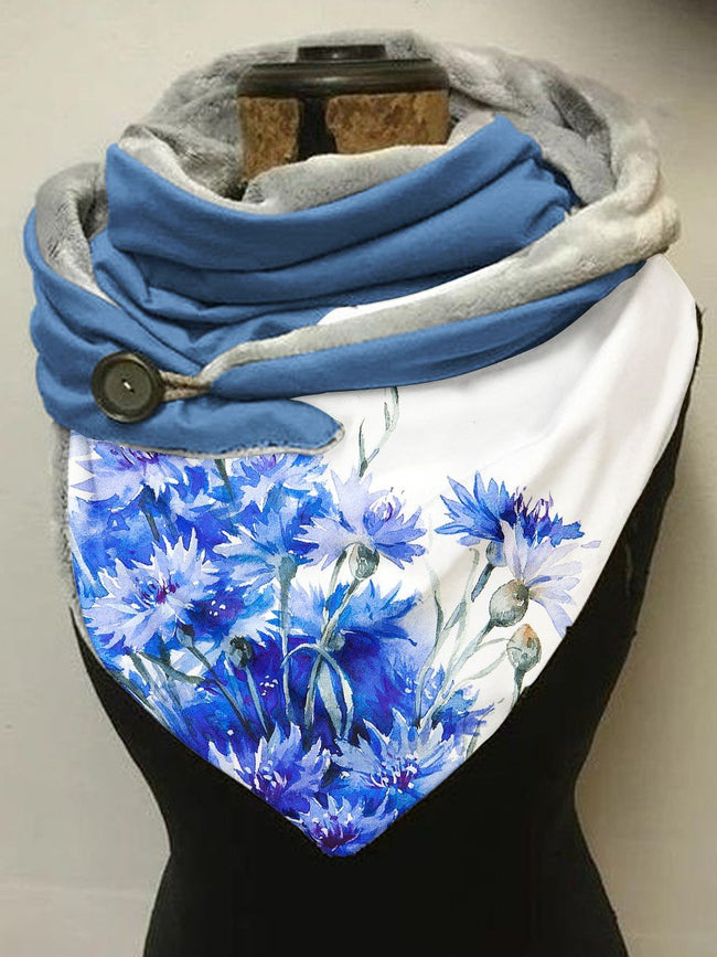 Cornflower Art Casual Scarf and Shawl