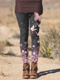 Women's Casual Butterfly Print Leggings