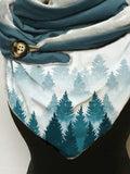 Forest print scarf and shawl