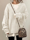 Women's Hemp Pattern Sweater Casual Knit Sweater