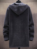 Men's Plush Thick Sweater Loose Knitted Sweater Long-Sleeved Sweater Coat Cardigan