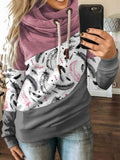 Women's Feather Print Casual Sweatshirt