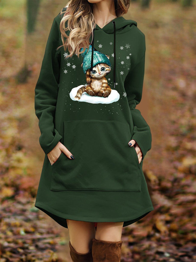 Women's Winter Cat Casual Sweatshirt