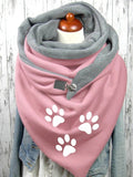 Women's Cute Dog Paw Print Casual Scarves and Shawls