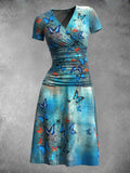 Women's Butterfly Art Printed Dress