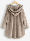 Women's Plush Thick Long-Sleeved Coat Cardigan